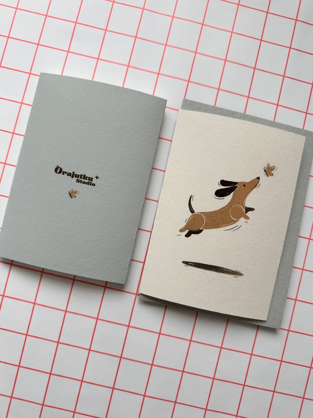 Kartka składana - PIESEK