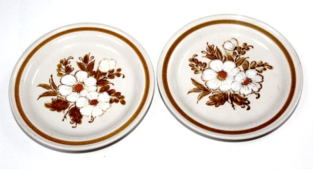 MOUNTAIN WOOD kwiaty retro deserowe talerzyki  2 sztuki