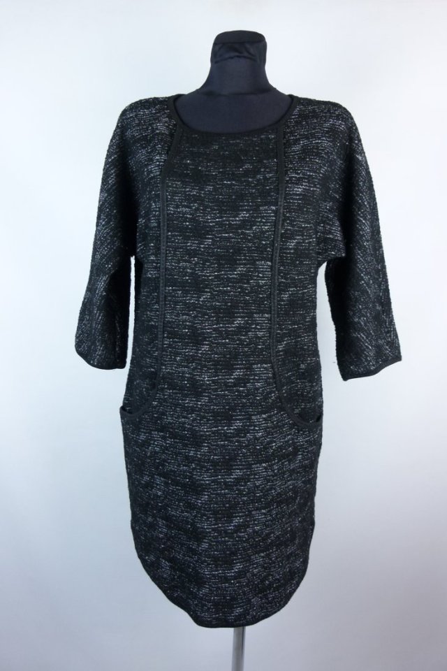 Max Studio dzianinowa prosta sukienka mini / M