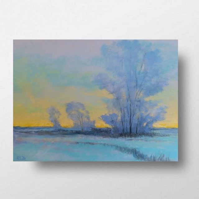 Zima- rysunek pastele