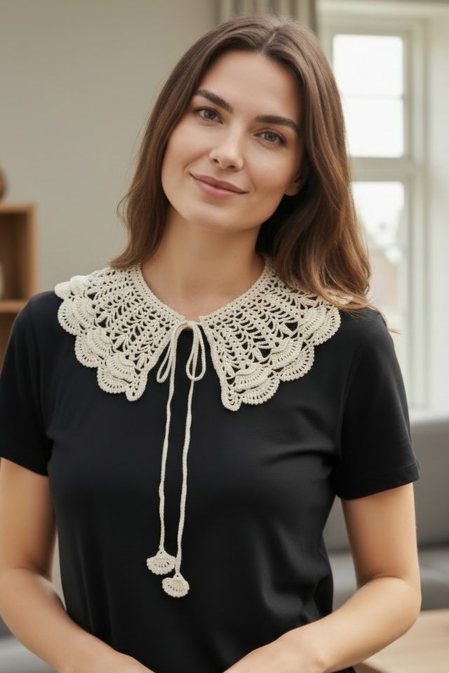 Bawełniany kołnierzyk retro