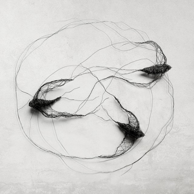 Instalacja z metalu - ptaki w kole I