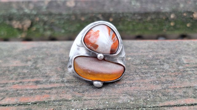 Pomarańcze - pierścionek regulowany