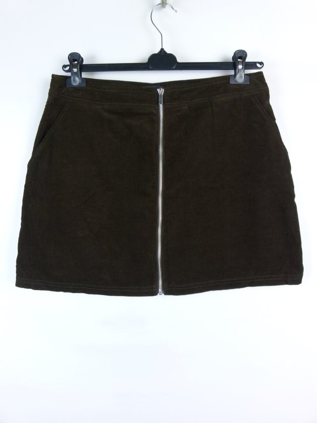 New Look spódnica sztruks zip brąz 14 / 42