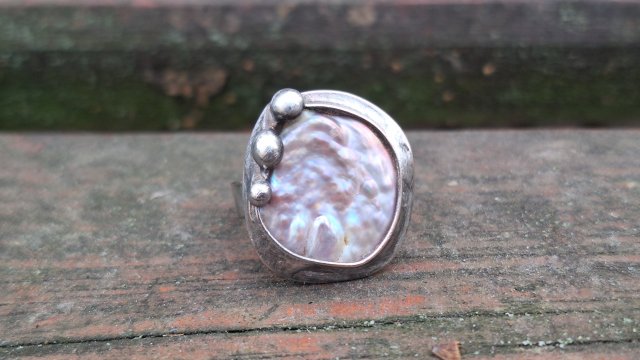 Perła po prostu - pierścionek regulowany