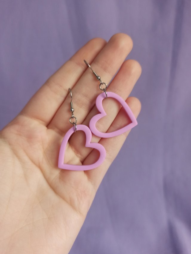 Kolczyki z gliny polimerowej ramki serca