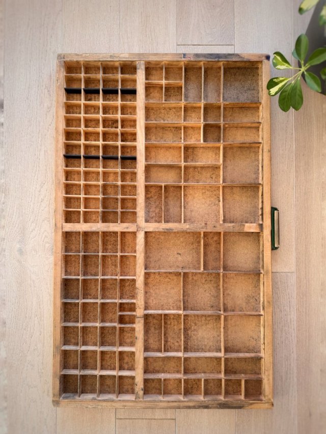 Szuflada drukarska duża, kaszta, idealna na kolekcję