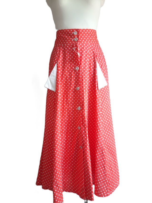 Spódnica maxi lata 80-te z metką