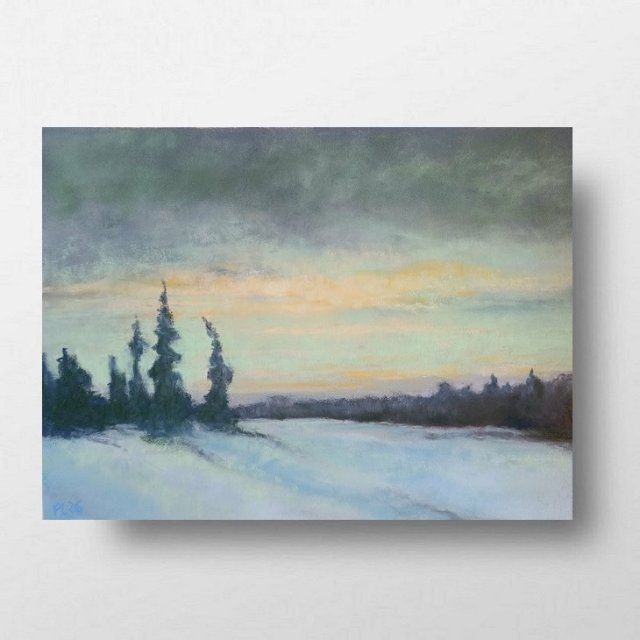 Zima- rysunek pastele