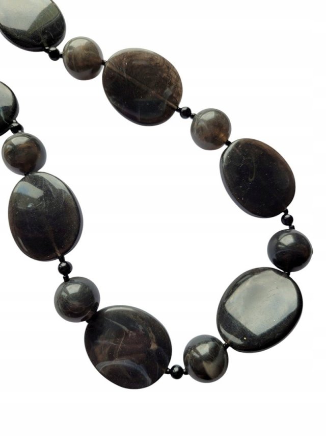 Marks&Spencer naszyjnik grafitowy marmurkowe pastylki