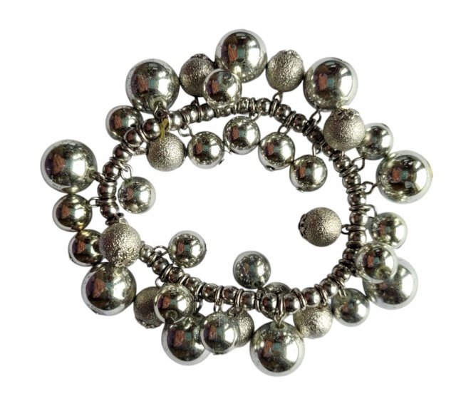 Bransoletka srebrne  kulki silver koraliki