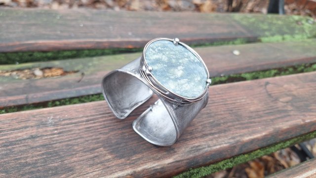 Zieleń na okrągło - bransoletka regulowana