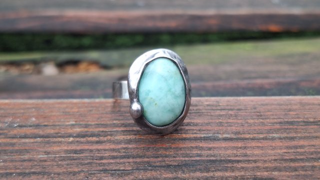 Chryzopraz - pierścionek regulowany