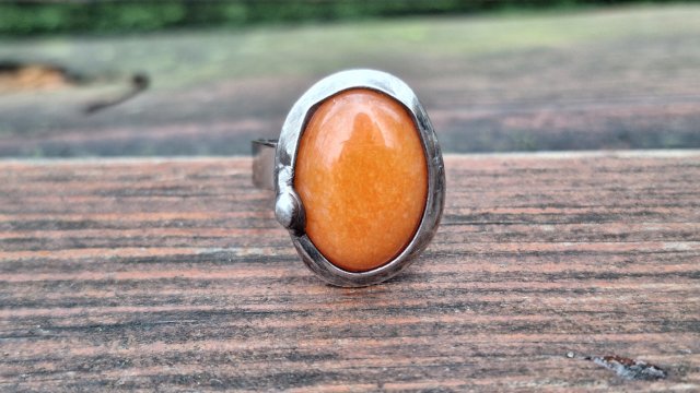Pomarańczowy - pierścionek regulowany