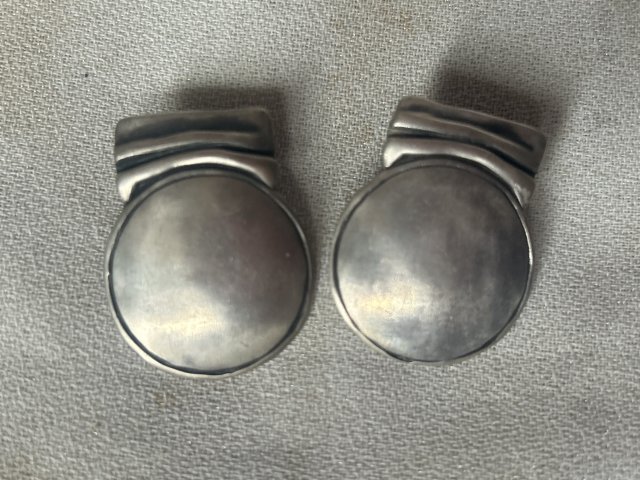 Silver 925 - artystyczny grecki  ręczny wyrób - galeryjne kolczyki srebrne