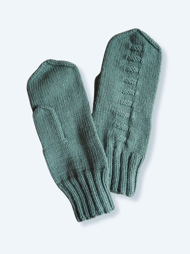 Ciepłe wełniane rękawiczki z jednym palcem wełna merino szałwiowe handmade rękawice