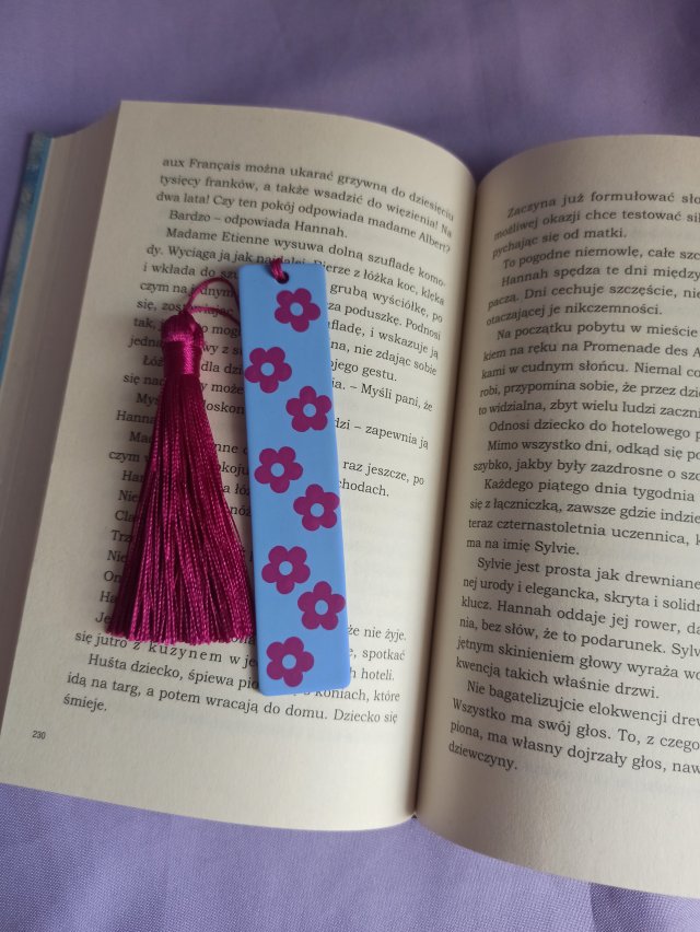 Zakładka do książki w kwiatki