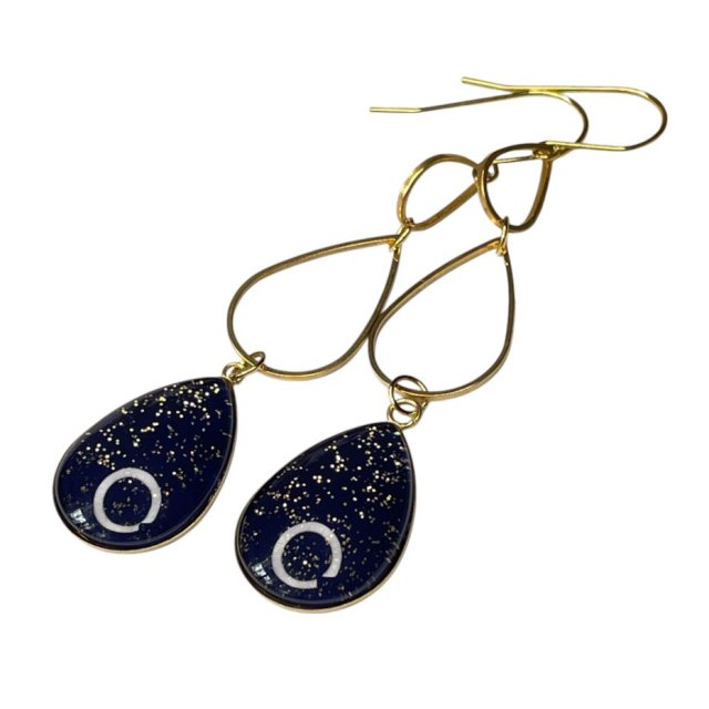 Kolczyki krople z efektem złotego pyłu Vittoria e56/m12