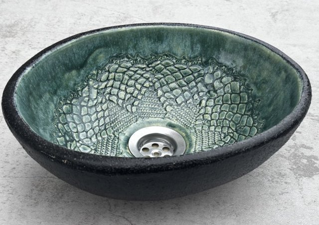 Artystyczna umywalka do łazienki