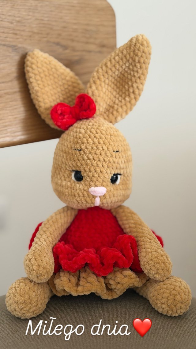 Malinka Króliczka ręcznie robiona.