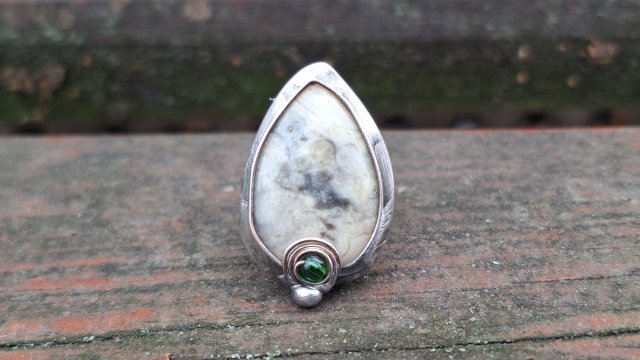 Szalony agat - pierścionek regulowany