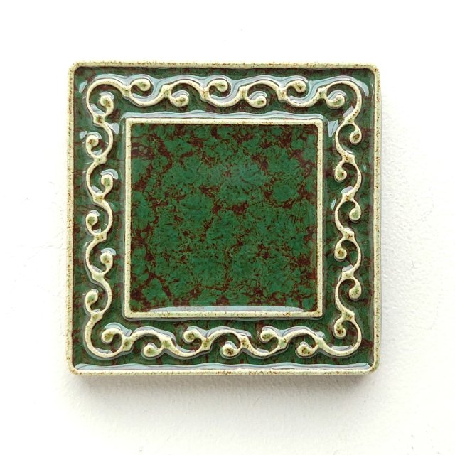 Kafel VIVACE zielono-brązowy, 6cm x 6cm, kafle, kafelki