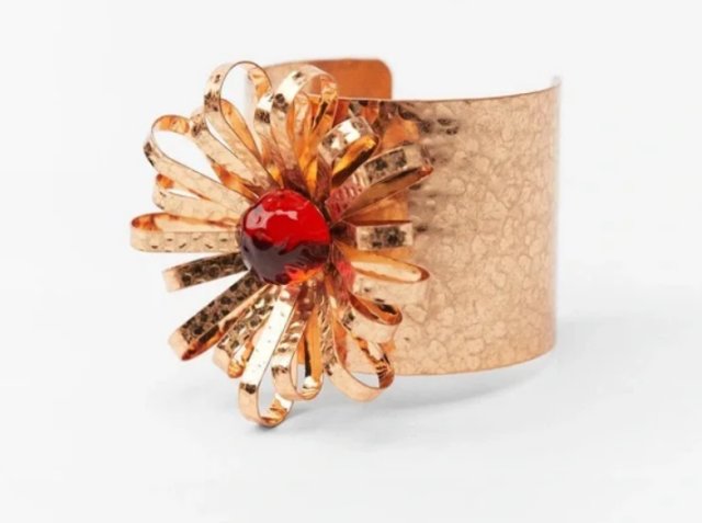 ZARA - ZŁOTA BRANSOLETA - KWIAT