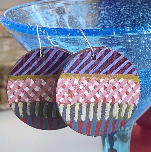 Kolczyki etno-graficzne 02