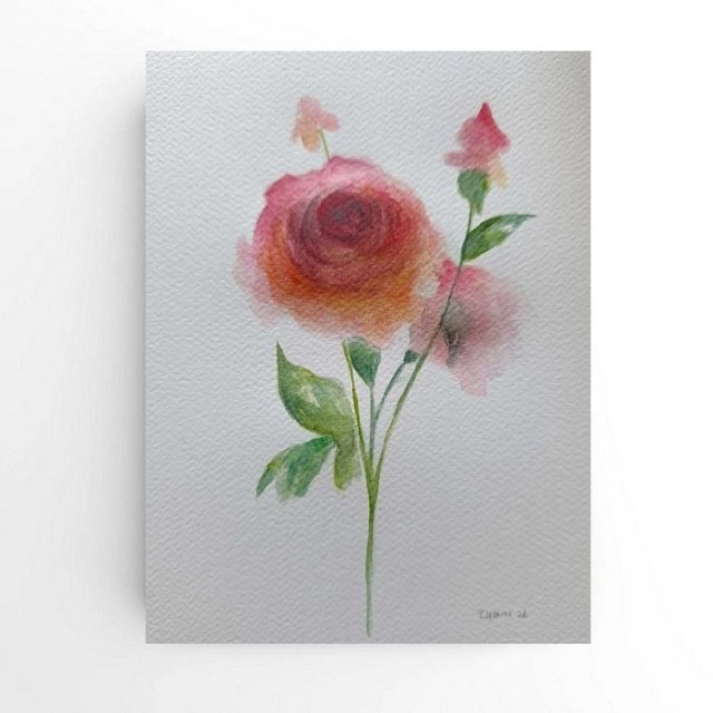 Róże- obraz  akwarela