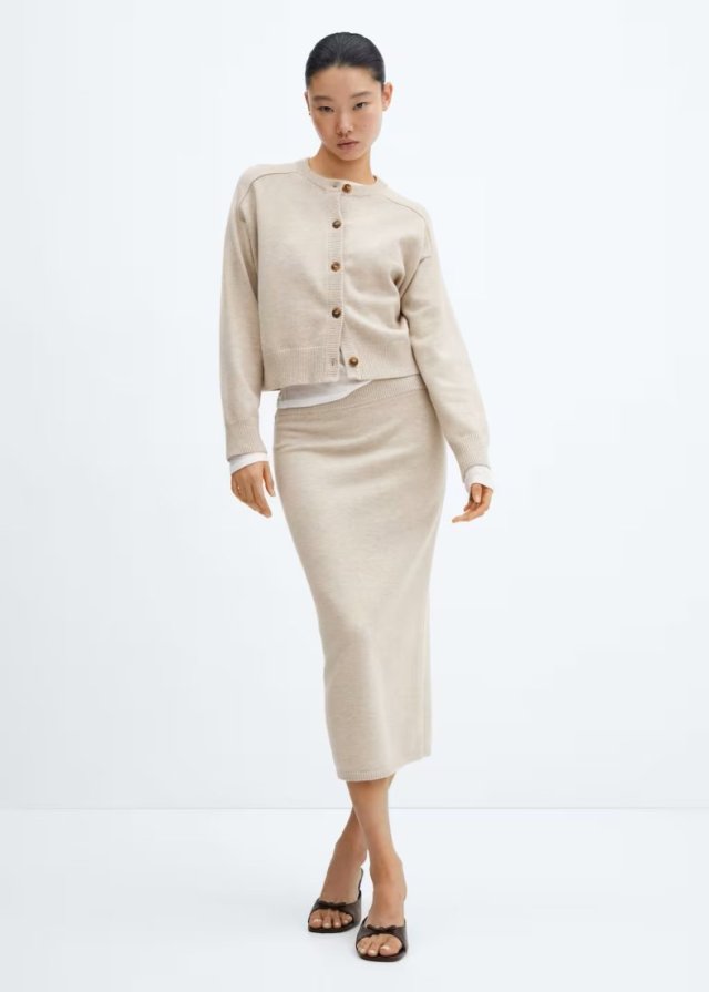 Mango dzianinowa spódnica