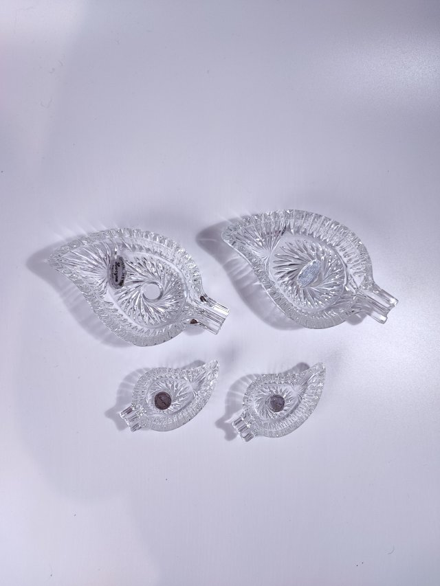 Komplet kryształowych miseczek Lucyna 24% PbO, PRL
