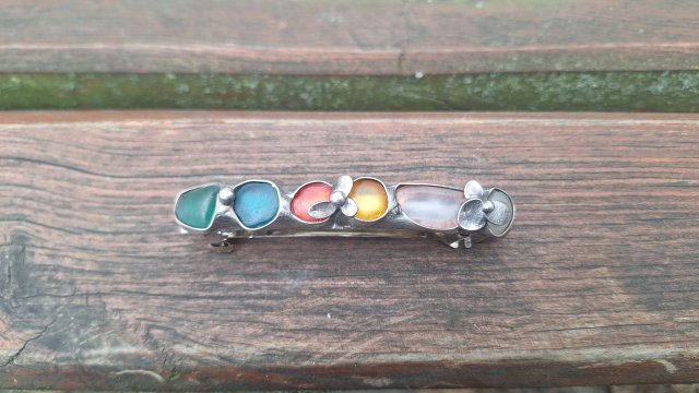 Wiosenna - klamra do włosów