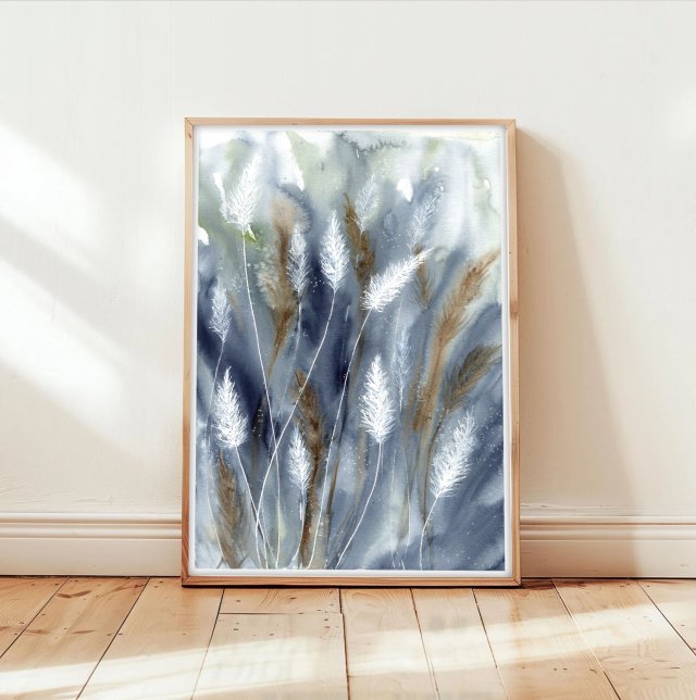 Oryginalna akwarela A4. Łąka