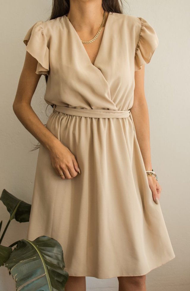 Beżowa sukienka XS/S