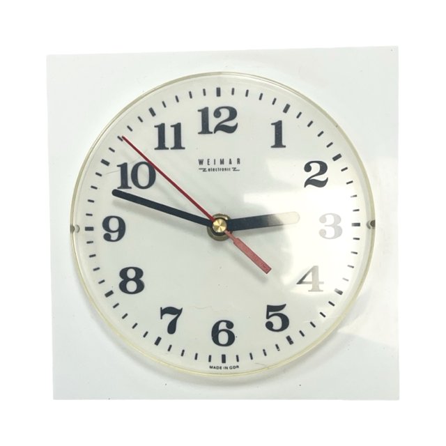 Zegar Ścienny Weimar Electronic — Made in GDR, NRD, Lata 70., Retro Vintage