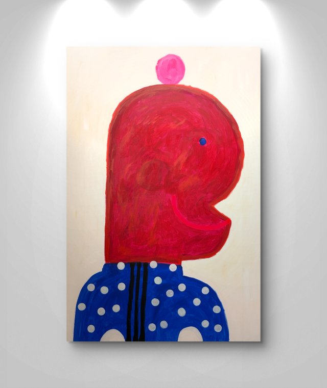 Różowa kula. Obraz na płótnie.