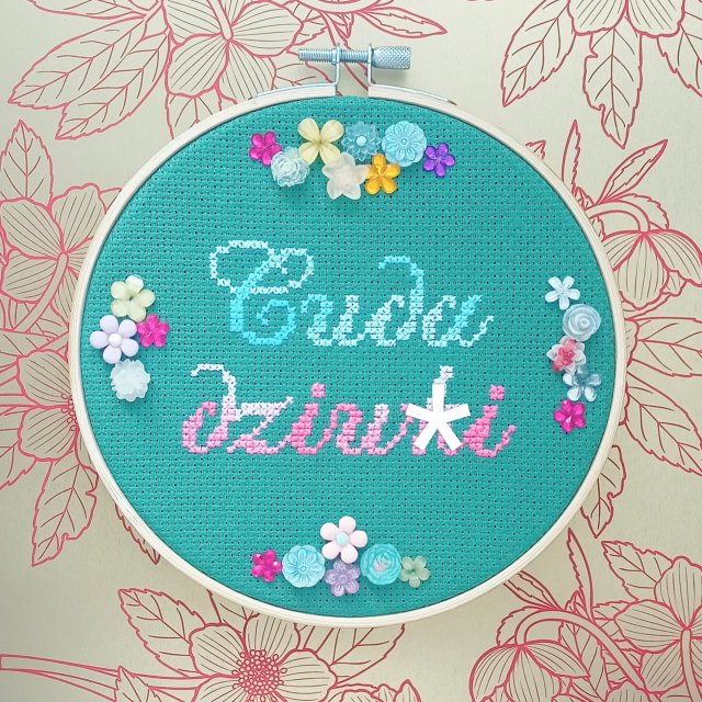 Cuda dzi*ki, haft na tamborku, gotowy do zawieszenia