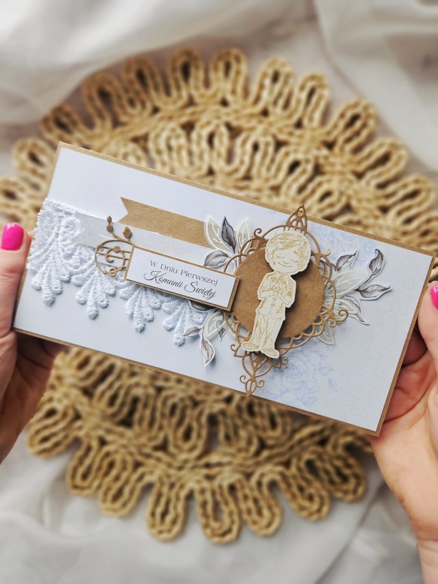 Kartka komunijna dla chłopca