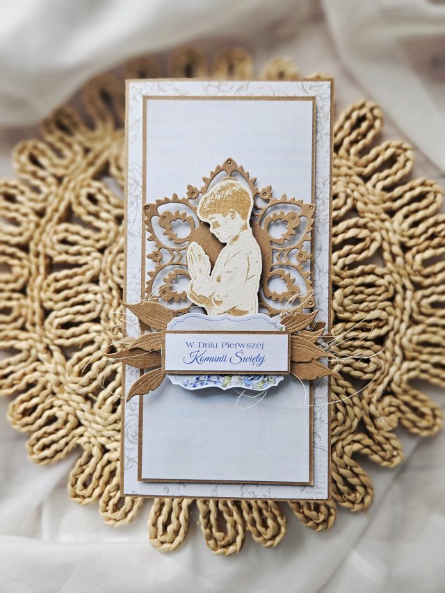 Kartka komunijna dla chłopca