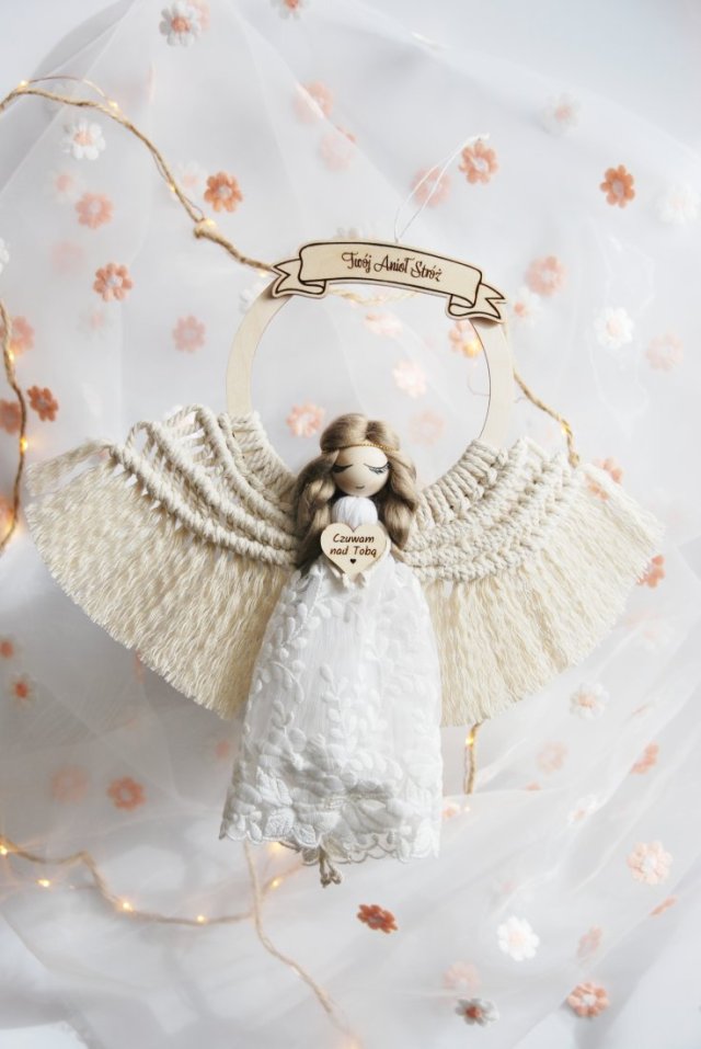 Anioł Stróż na obręczy | Anioł na prezent - na różne okazje