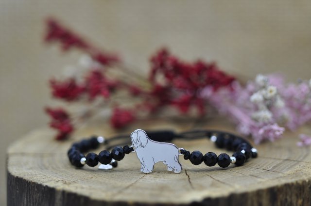 Polski Owczarek Nizinny / PON - bransoletka z psem, srebro 925