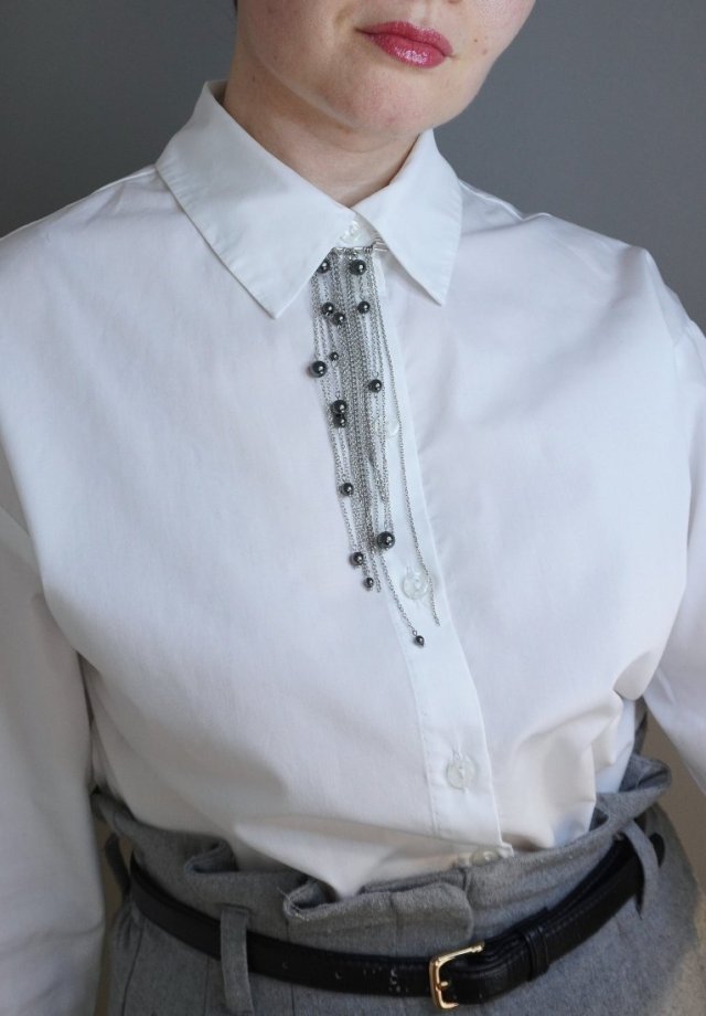 Broszka Hematyt i Stal