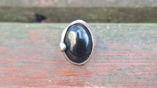 Onyks - pierścionek regulowany