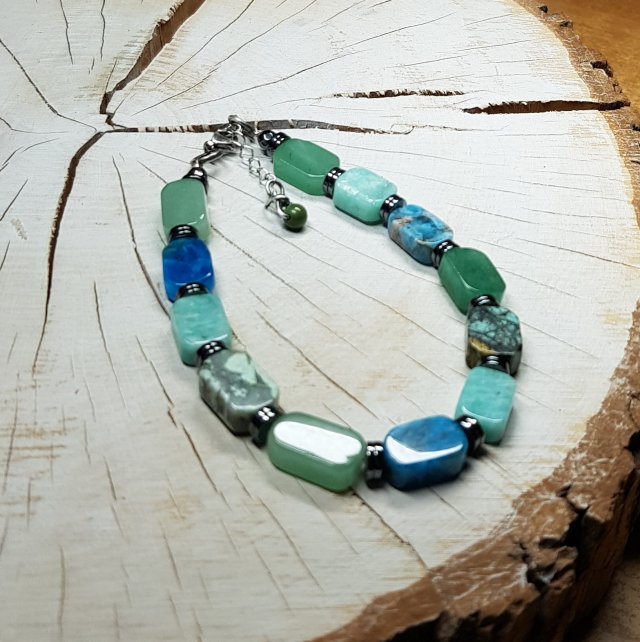 Bransoletka talizman ochronny kamienie szczęścia bs17