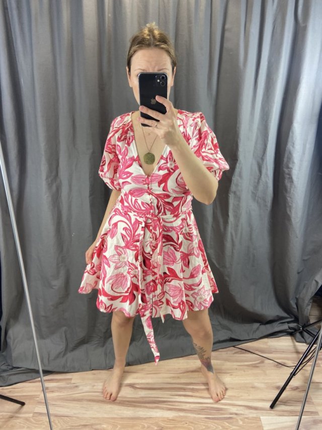 płócienna w kwiaty