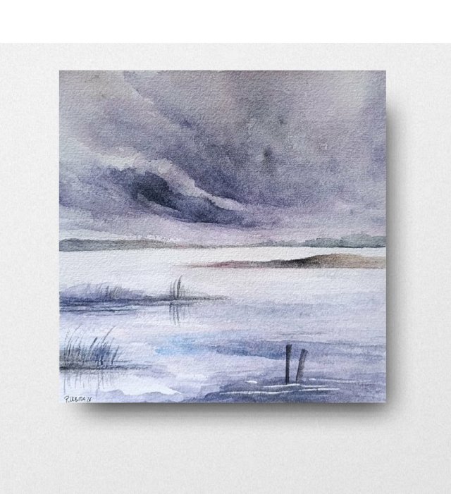 Pejzaż - obraz  akwarela