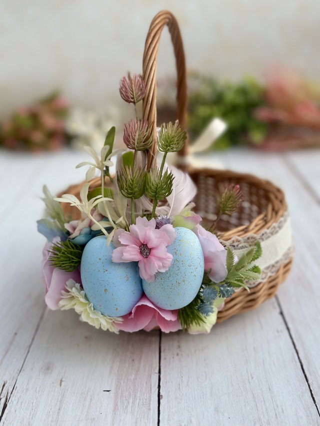 Koszyczek wielkanocny, koszyk wiklinowy na święcone