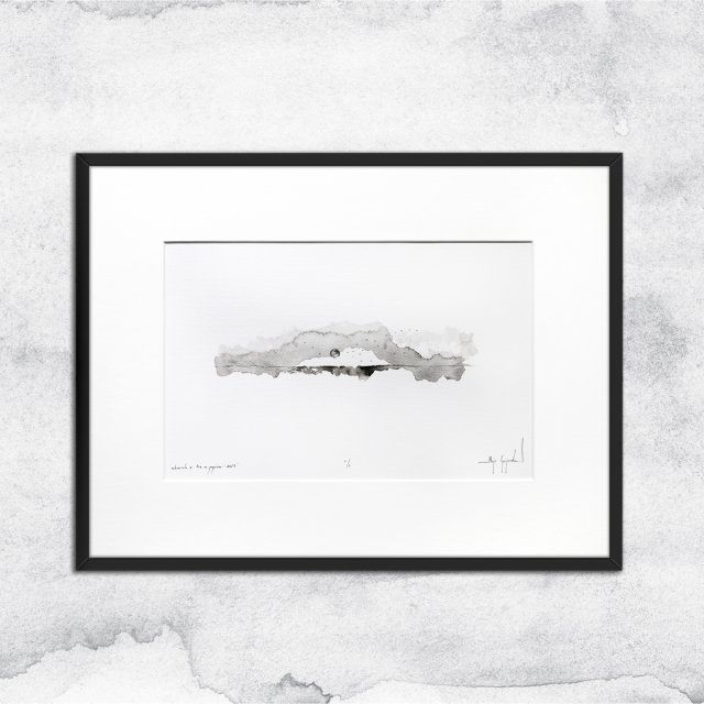 Unikat - tusz i akwarela w ramie