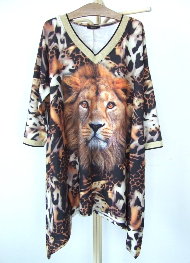 sukienka tunika z tygrysem one size