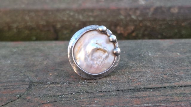 Perła po prostu - pierścionek regulowany